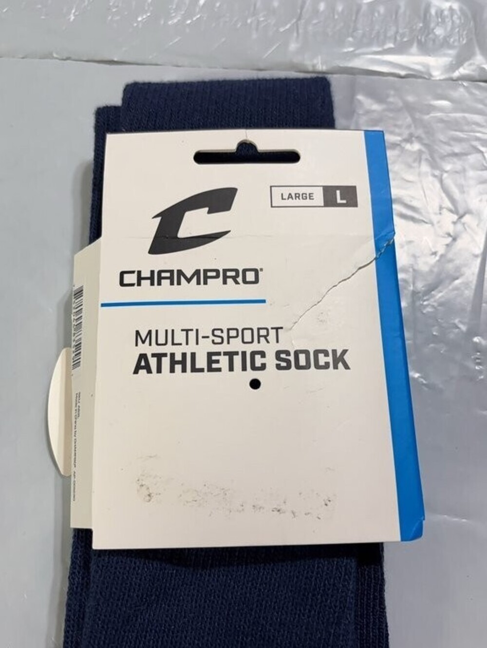 Champro Multi-Sport Athletic Sock - Large navy blue